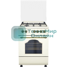 Газовая плита DeLuxe 606040.24г 006 (кр) чуг реш беж