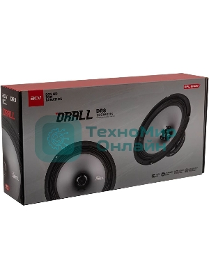 Колонки автомобильные ACV DRALL DR8 (без решетки) 300Вт 96дБ 3Ом 20 см (8 дюйм) (ком.: 2 кол.) широкополосные однополосные