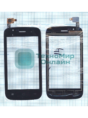 Сенсорное стекло (тачскрин) для Explay A400, черное