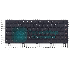 Клавиатура для ноутбука Lenovo Flex 2-14 G40-30 G40-70 черная с черной рамкой с подсветкой
