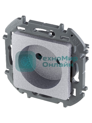 Розетка 2К 16А 250 В алюминий