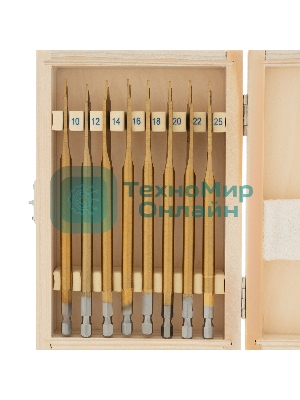 Набор сверл Matrix перовых по дереву, 10-12-14-16-18-20-22-25 мм 8 шт дерев,