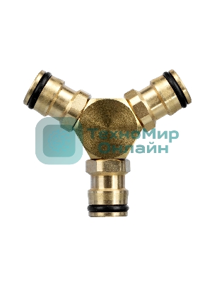 Тройник Palisad для разветвления или соединения, штуцерный, латунный