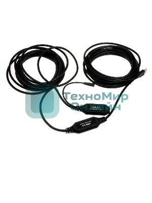 Кабель-адаптер USB3.0-repeater, удлинительный активный Am-->Af 10м VCOM