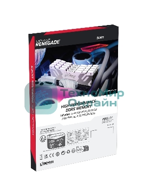 Оперативная память Kingston Fury Renegade, DDR5, 64Gb (2x32Gb), 6400MHz, CL32, радиатор, белый