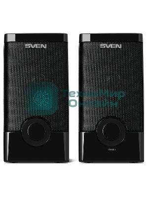 Колонки SVEN 318 черный USB-порт ПК, ноутбука или адаптер 5V DC