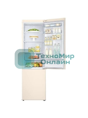 Холодильник Samsung RB37A5200EL/WT бежевый двухкамерный 269/98л морозилка снизу, No Frost