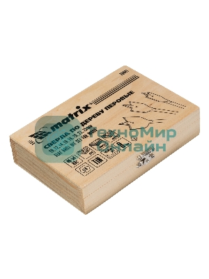 Набор сверл Matrix перовых по дереву, 10-12-14-16-18-20-22-25 мм 8 шт дерев,