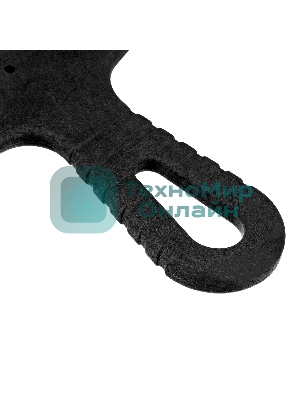 Шпатель из нержавеющей стали Сибртех 150 мм, зуб 4х4 мм, пластмассовая рукоятка