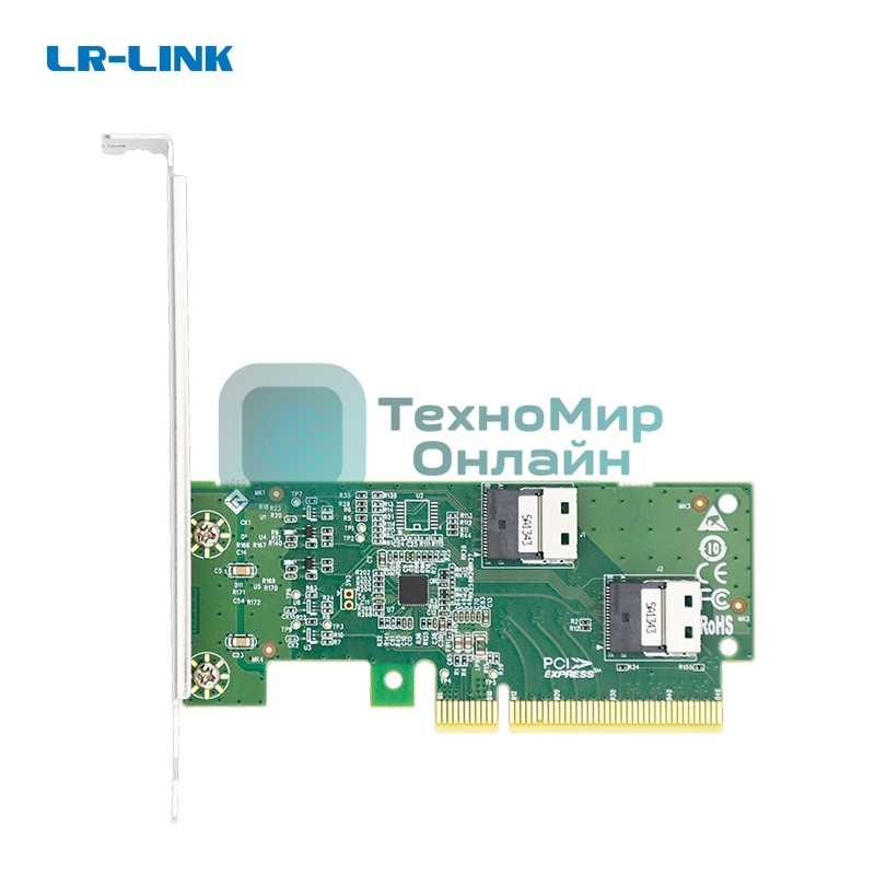 Адаптер для SSD PCIe x8 to Two SlimSAS SFF-8654 4i Adapter