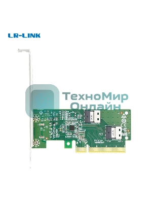 Адаптер для SSD PCIe x8 to Two SlimSAS SFF-8654 4i Adapter