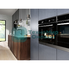 Электрический духовой шкаф Electrolux с конвекцией, приготовление на пару,объем 72 л, утапливаемые переключатели, 10 режимов, автопрограммы, очистка пиролитическая, 3 стекла в дверце, направляющие проволочные + телескопические (1 уровень), термощуп