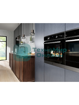 Электрический духовой шкаф Electrolux с конвекцией, приготовление на пару,объем 72 л, утапливаемые переключатели, 10 режимов, автопрограммы, очистка пиролитическая, 3 стекла в дверце, направляющие проволочные + телескопические (1 уровень), термощуп