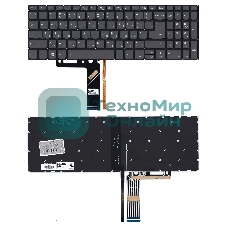 Клавиатура для ноутбука Lenovo IdeaPad S340-15 черная с подсветкой