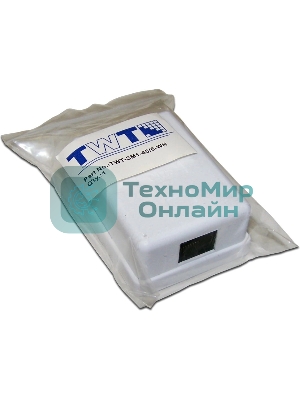 Настенная розетка, 1 порт RJ-45 категории 6, UTP, белая