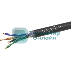 Кабель информационный Suprlan Premium 01-1012-2, cat.5e FTP 4 пары X24AWG PVC внутренний, 305м, серый