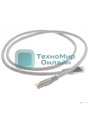 Пaтч-корд Rexant F/UTP, cat.6, RJ45-RJ45, экранированный, PVC серый, 1м
