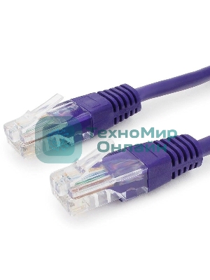Патч-корд UTP Cablexpert cat.5e, 0.25м, литой, многожильный, фиолетовый