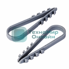 Дюбель-хомут нейлоновый PROconnect 11-18 мм, серый, упаковка 100 шт.