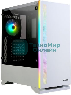 Компьютерный корпус ZALMAN S5, ATX, WHITE, WINDOW, 2xCOMBO (3.5