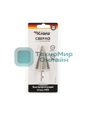 Сверло по металлу ступенчатое Kranz 9,0-36,0 мм