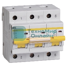 Выключатель автоматический модульный 3п C 32А 10кА ВА47-100 IEK MVA40-3-032-C