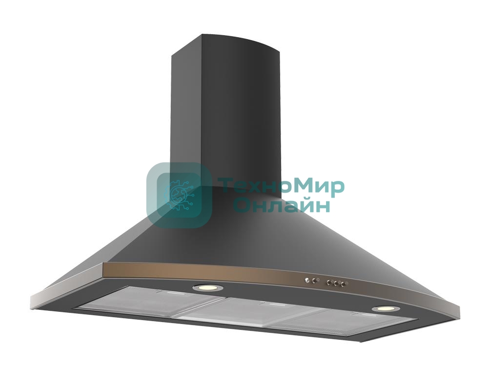 Вытяжка каминная Elikor Сигма 60П-650-К3Д антрацит/бронза, 60 см, 650 куб. м/ч, 56 дБ