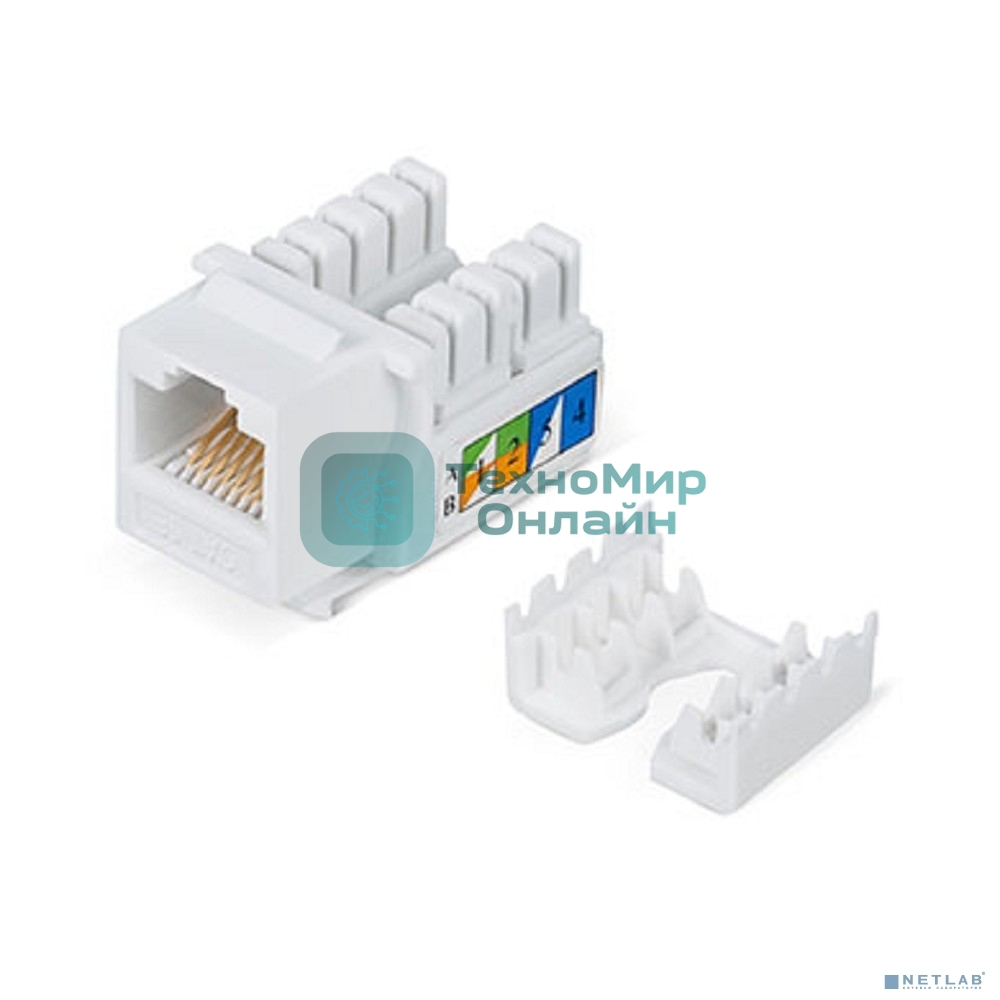 Модуль универсальный Cabeus, keystone, 1хRJ45, IDC 110, кат. 5е, неэкр., белый