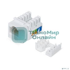 Модуль универсальный Cabeus, keystone, 1хRJ45, IDC 110, кат. 5е, неэкр., белый