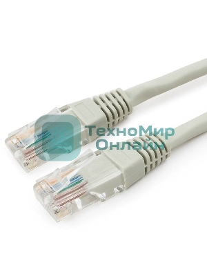 Патч-корд UTP Cablexpert cat.6, 0.5м, литой, многожильный, серый