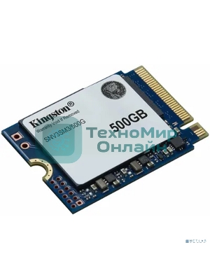 Накопитель SSD Kingston NV3, 500Gb, M.2(22x30мм), NVMe, PCIe 4.0 x4, 3D TLC, R/W 5000/3000Mb/s, TbW 160, DWPD 0.2 (60 мес)