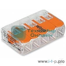 Клемма компактная Wago 221-415 5х(0,2-4,0 кв.мм)