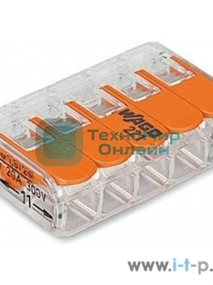 Клемма компактная Wago 221-415 5х(0,2-4,0 кв.мм)