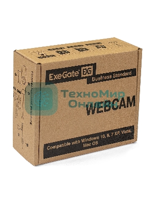 Веб-камера ExeGate BusinessPro C922 FullHD 1920x1080, 30 кадр/с, USB Type-A, микрофон (шумоподавление), универсальное крепление, штатив в комплекте