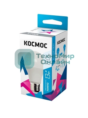 Лампа светодиодная Космос LED BASIC A60 13Вт 220В E27 4500К