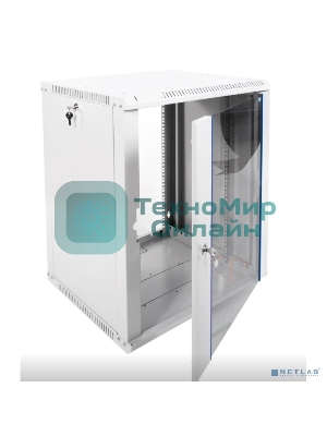 Шкаф телеком. настенный разборный 15U (600х520) дверь стекло (ШРН-Э-15.500) (1 коробка)