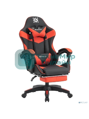 Кресло Defender TORNADO BLACK/RED черный/красный, экокожа