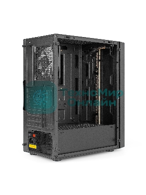 Компьютерный корпус Miditower ExeGate EVO-9211-EVO800 (ATX, БП EVO800RGb с вент. 12см, с окном, 2хUSB+1хUSB3.0, HD аудио, черный, 1 вент. с RGb подсветкой)