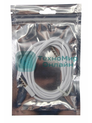 Аудиокабель Rexant 3,5 мм штекер-штекер 1 м белый