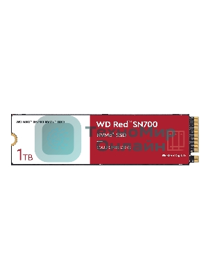 Накопитель SSD WD Red SN700, 1Tb, PCIe 3.0 x4, M.2 2280, NVMe, R/W 3430/3000