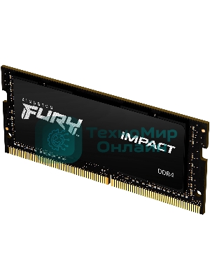 Оперативная память Kingston Fury Impact, DDR4, 16GB (1x16GB), 3200MHz, CL20, SO-DIMM
