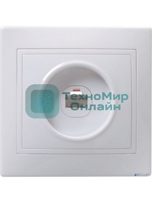Розетка телефонная 1-м СП Кварта РТ10-КБ IP20 белый IEK ETK10-K01-DM
