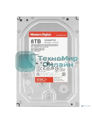Жесткий диск WD SATA-III 8Tb WD8005FFBX NAS Red Pro (7200rpm) 256Mb 3.5