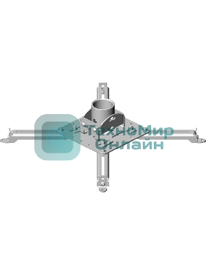 Универсальное потолочное крепление Wize Pro PR2-UNV-W для проекторов, максимальное расстояние между крепежными отверстиями мм, наклон +/-°, поворот +/- °, вращение 360°, до 35 кг, возможность крепления к потолку напрямую, белое