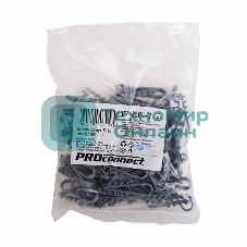 Дюбель-хомут нейлоновый PROconnect 5-10 мм, серый, упаковка 100 шт.