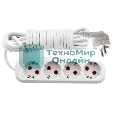 Удлинитель 4х5 м с заземл. 10А IP20 У10-555 ПВС 3х0.75 UNIVersal 555-05