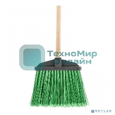 Метла полипропиленовая Сибртех, 345х200х1420 мм, веерная распушенная, деревянный черенок