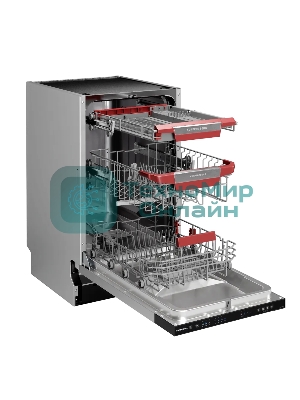 Встраиваемая посудомоечная машина Kuppersberg GLM 4581, черный, 44.8 см, 10 компл., 49 дБ, класс A+++
