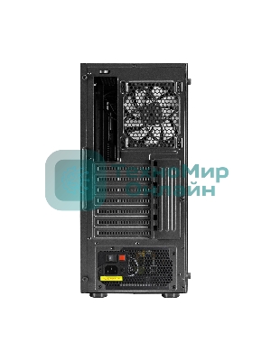 Компьютерный корпус Miditower ExeGate EVO-9211-EVO800 (ATX, БП EVO800RGb с вент. 12см, с окном, 2хUSB+1хUSB3.0, HD аудио, черный, 1 вент. с RGb подсветкой)
