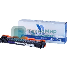 Картридж NVPrint NV-TN1075T (тип TN-1075) Black черный, 1000 стр., для Brother HL-1110R/1112/1210WR/1212/DCP-1510R/1512/1610WR/1612WR/MFC-1810R/1815/1912WR